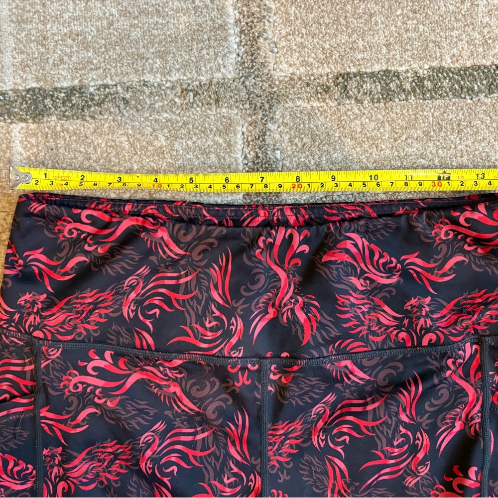 Constantly Varied Gear Phoenix Print Capri Leggings Athletic Workout L - Picture 5 of 9